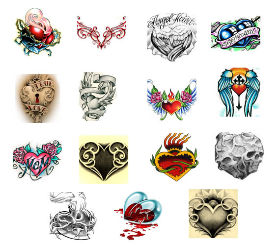 heart tattoos designs. Tattoo Design Skull And Wings