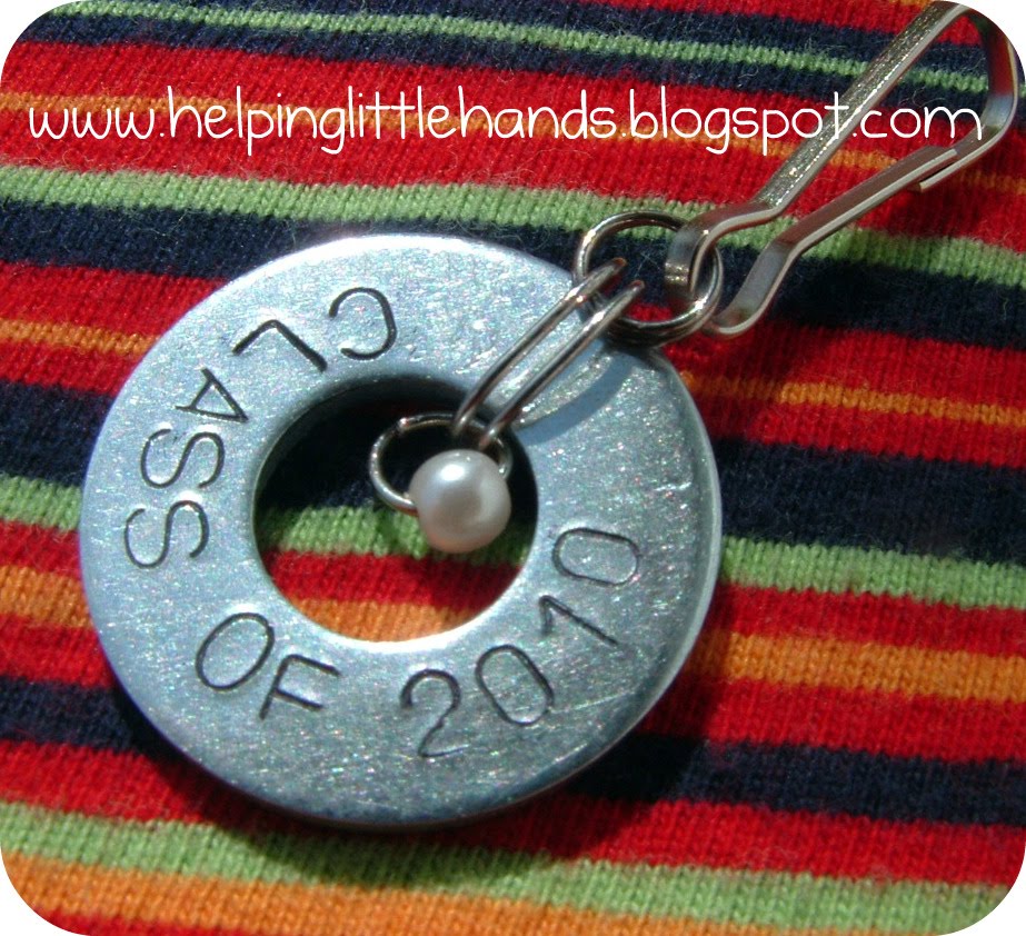 Pieces by Polly Stamped Washer Key Chains