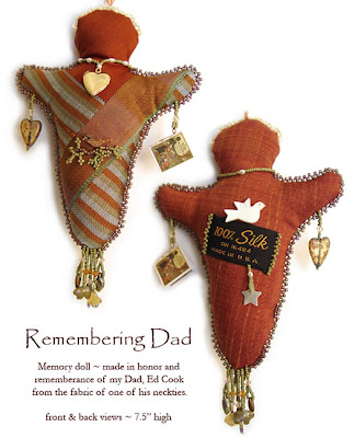Remembering Dad, spirit doll, memory doll by Robin Atkins
