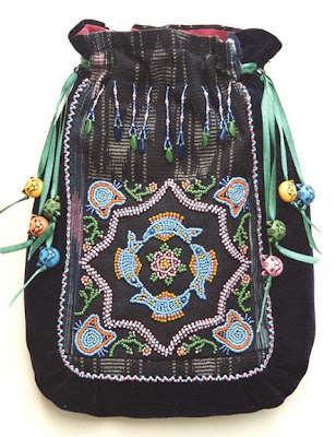 improvisational bead embroidery, robin atkins, beaded bag