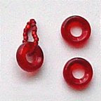 glass rings, 9mm, medium red