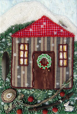 bead embroidery, bead journal project, Robin Atkins, December, Door Closed