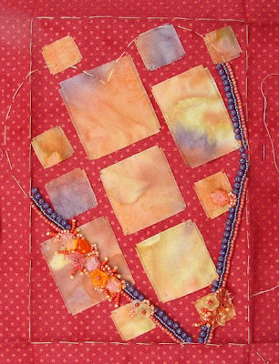 bead embroidery by Robin Atkins, bead journal project, Feb. in progress
