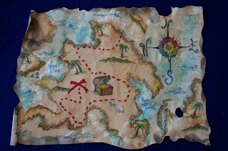 Pink and Green Mama: Arrr.... It's a Pirate's Map for Me! Homemade