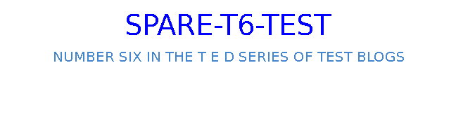 Spare-T6-Test
