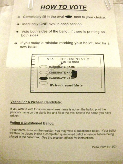 Write-in candidate california picture