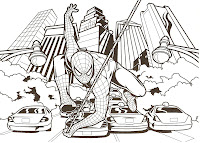 Planse de colorat cu Spiderman imprimat