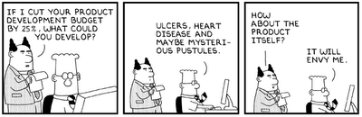 Dilbert, budget cut