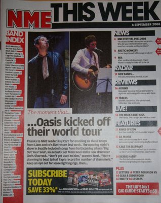 NME Contents page: I like the layout of the contents page. NME Contents page: I like the layout of the contents page.
