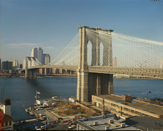 Brooklyn Bridge, VIEW LOOKING NORTH WITH FORMER BROOKLYN FERRY SLIP IN FOREGROUND ny79