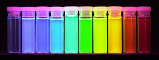 Quantum dots, suspended in liquid