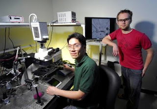 Graduate students Kwanghun Chung and Matthew Crane