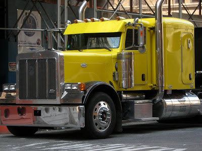 Big Yellow Peterbilt Truck 18