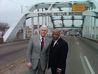 Mike Pence and Congressman John Lewis
