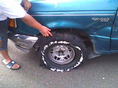 Blown tire
