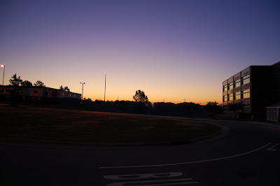 Photo taken at 6:21 am before sunrise over the NC State campus