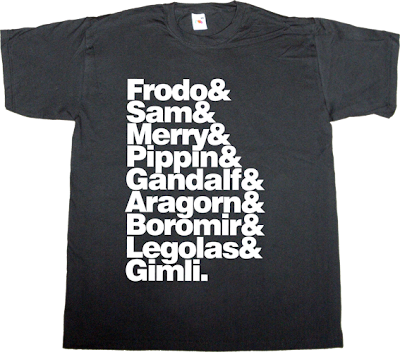 Lord of the rings LOTR helvetica t-shirt ephemeral-t-shirts