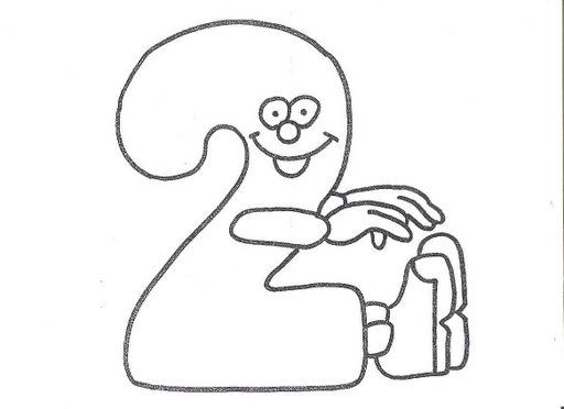 Simpáticos números para pintar numeros para colorear. Simpáticos números para pintar
