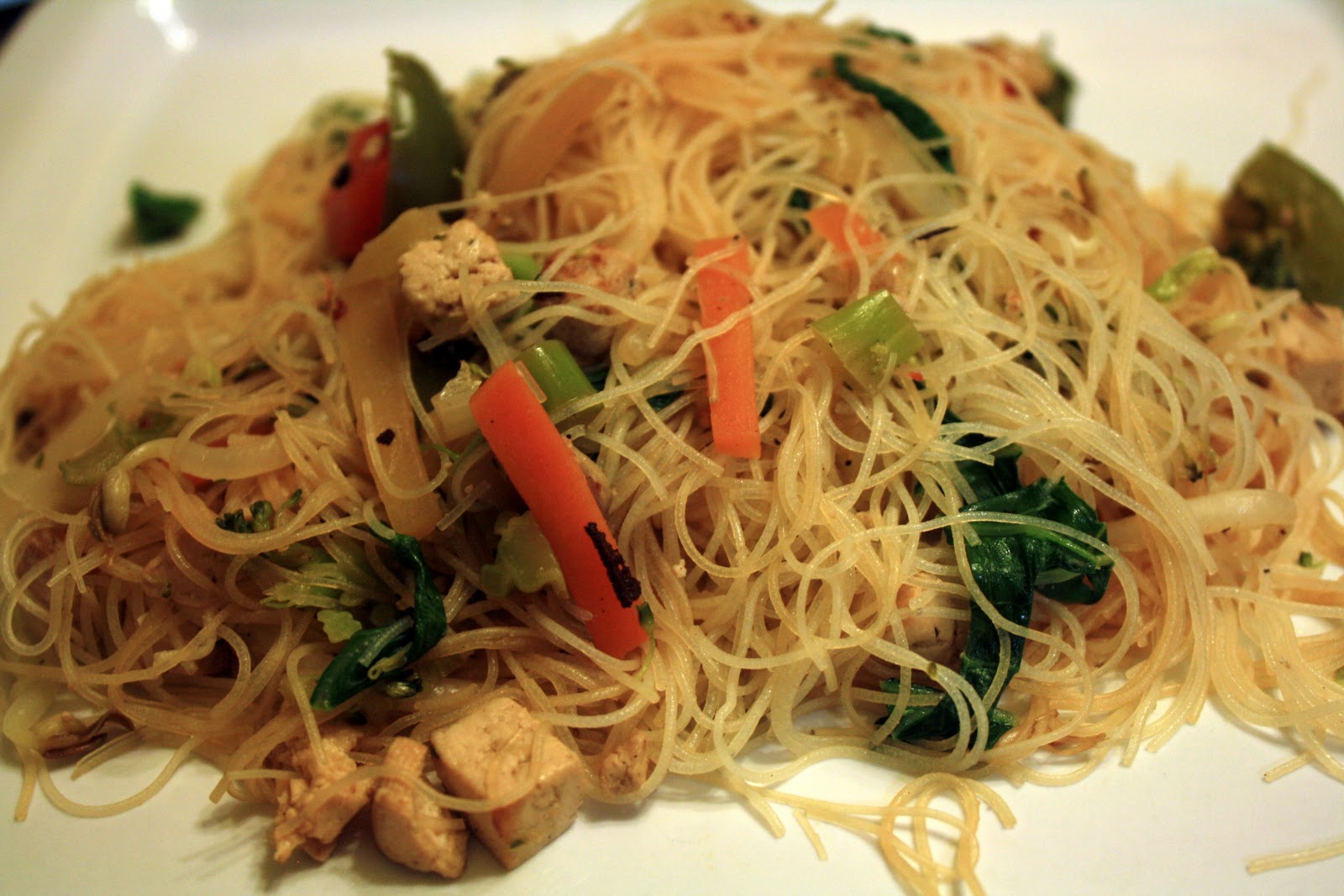 Joyfulgirl Makes Vegan MoFo Day 2 Rice Vermicelli Stir Fry