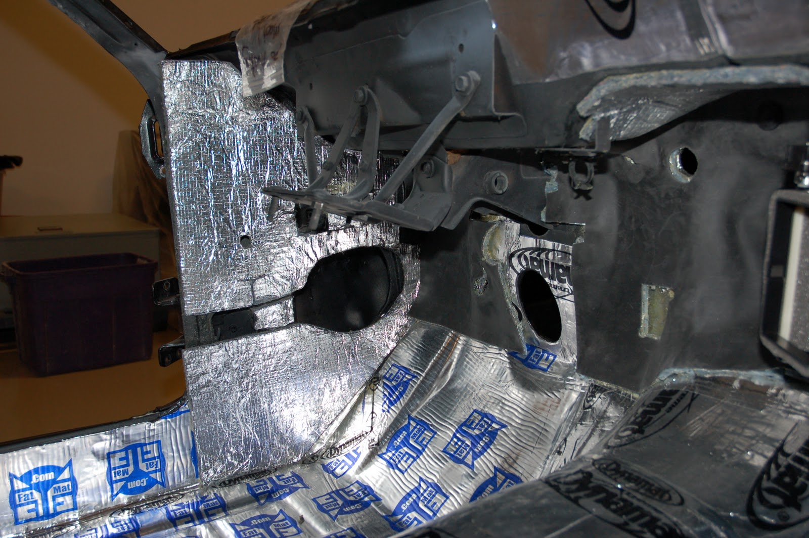 1970 Mach1 Reconstruction Step 2 Sound Deadening