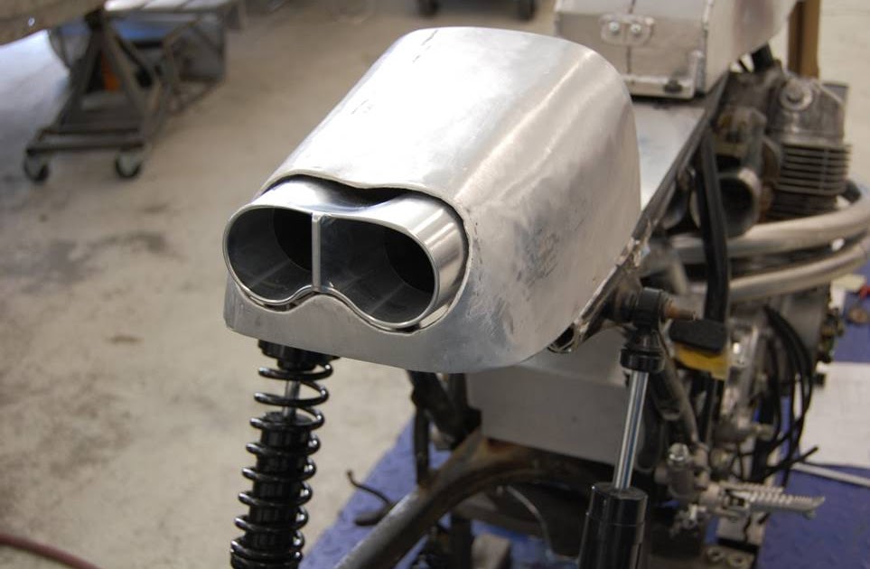 Cafe Fabrications Mock up / Exhaust work...