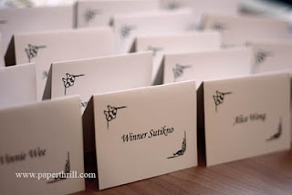 Wedding program book and placecards