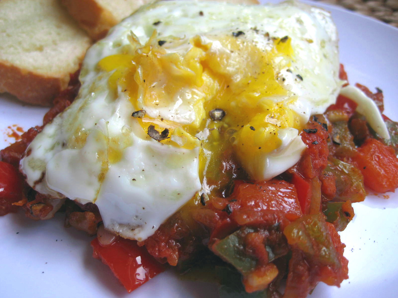 The Hedonistic Kitchen Pisto Manchego with Eggs