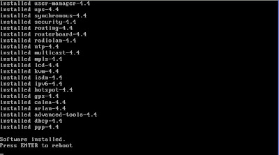 proses installasi mikrotik