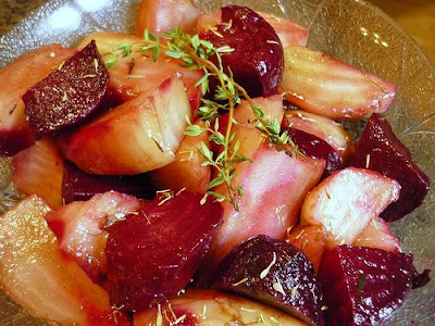 Oven roasted beets with
