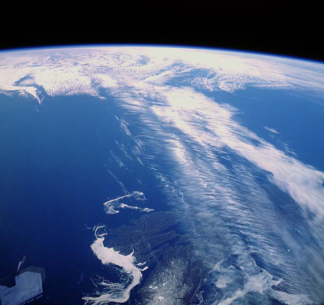 by a westerly jet stream