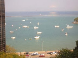 View of Lake Michigan from Ashley's room at RIC