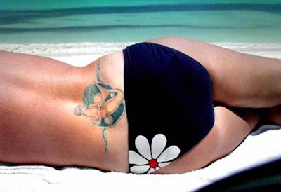 beach girl with mermaid tattoos smart