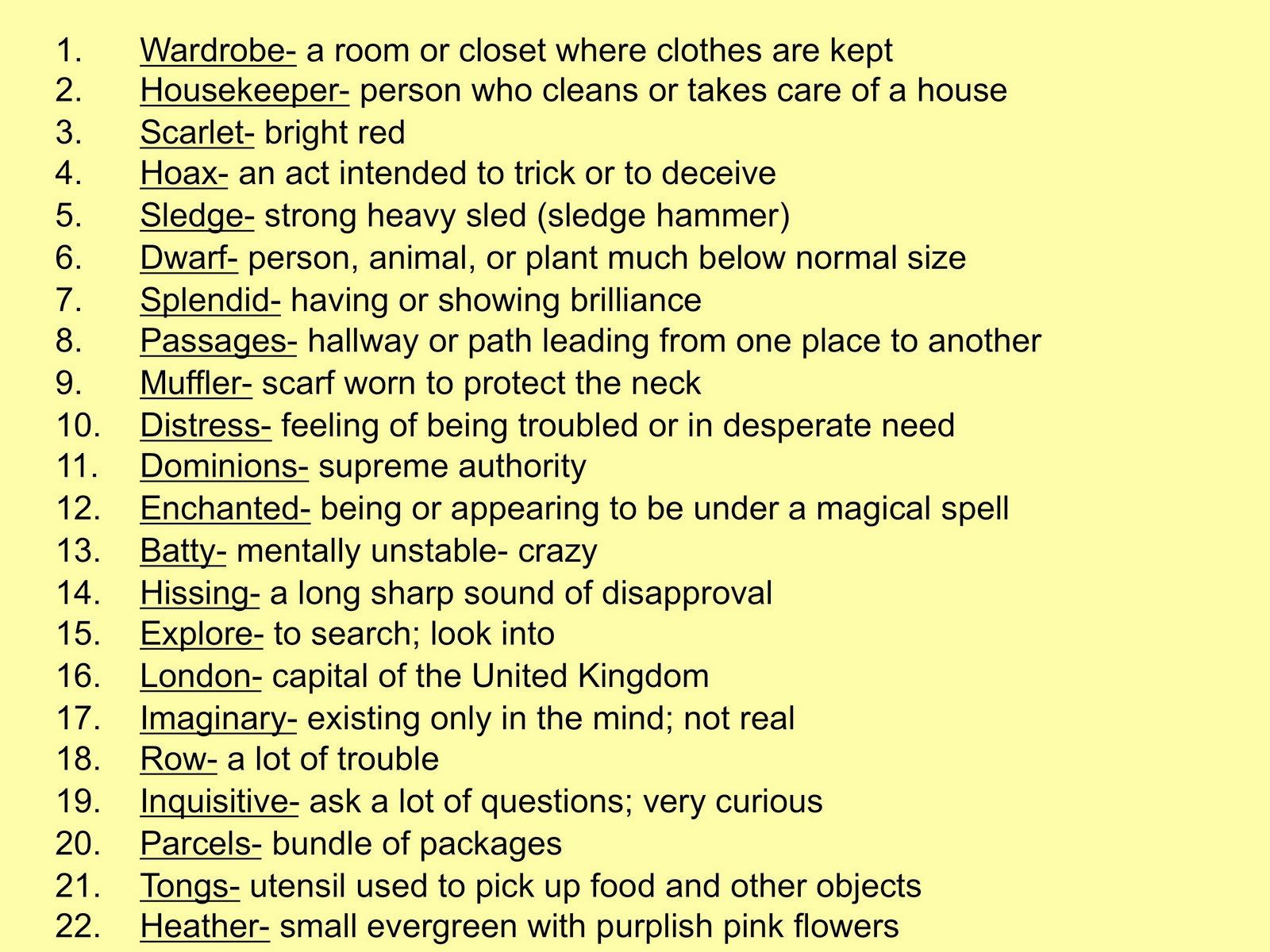 Mrs Bracken The Lion The Witch And The Wardrobe Vocab 1 4