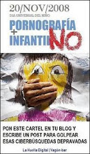 STOP pornografía o abuso infantil.