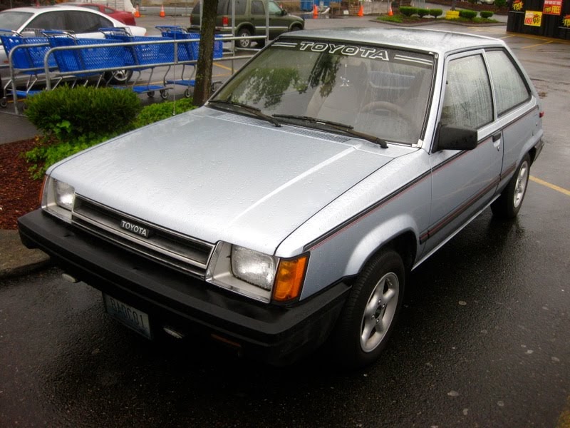 OLD PARKED CARS.: 1983 Toyota Tercel Hatchback.