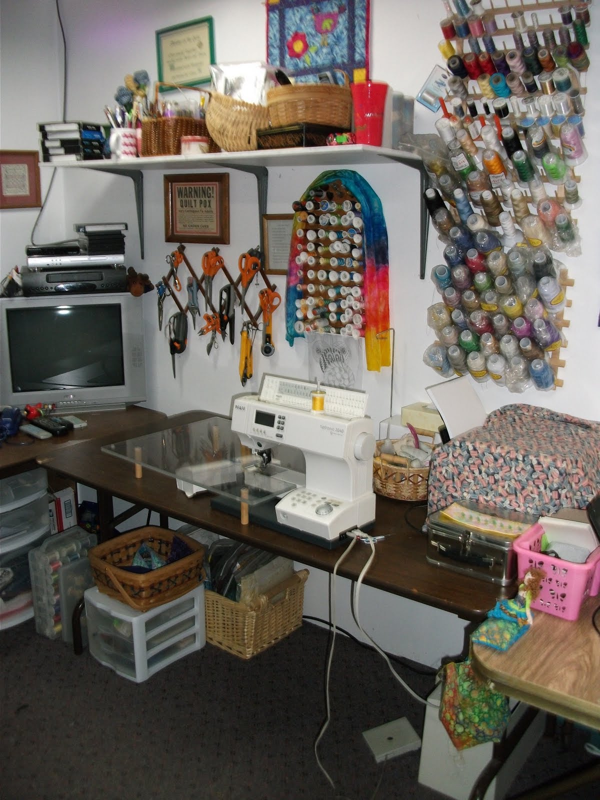 Idaho Quilter's Adventures Organized Sewing Room