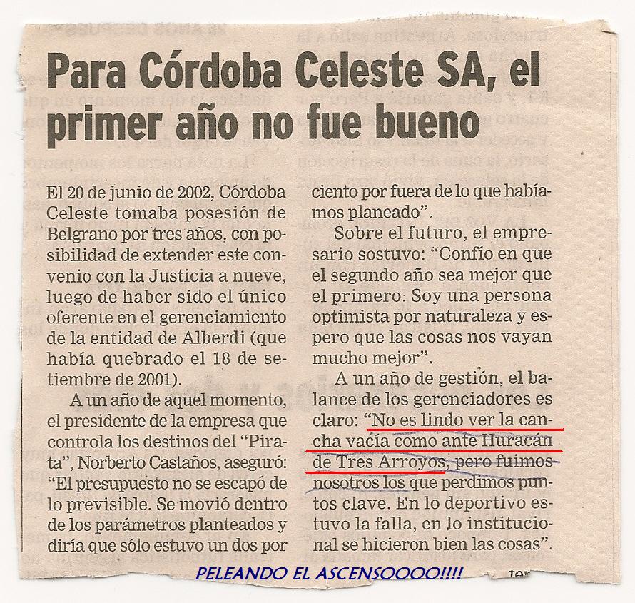 "no es lindo ver la cancha vacia como contra Huracan de tres Arroyos"