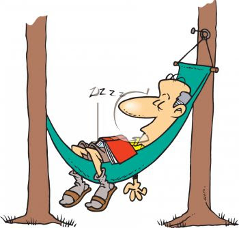 Man in Hammock Cartoon Sleeping Girl clip art vector clip art online royalty free