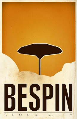 typographic poster of bespin