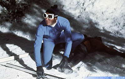 George Lazenby in snow scene