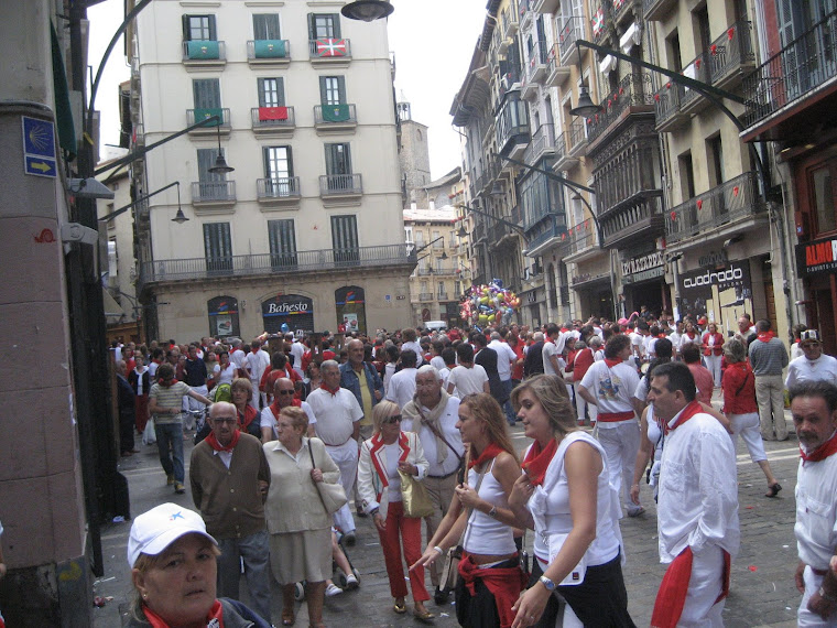 Pamplona Spain Day before Running with the bulls