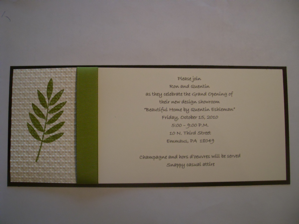 Eileen's Stamping Corner Grand Opening Invitation