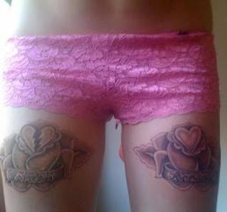 Butterfly and Star Tattoos