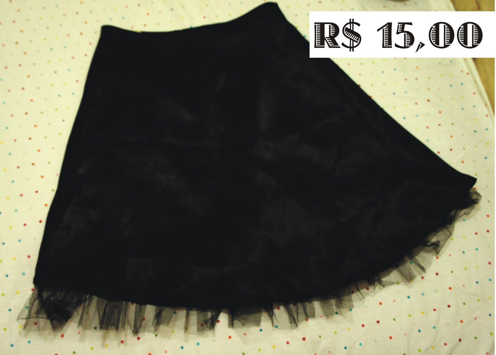 saia de tule com cetim