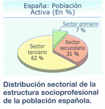 DISTRIBUCION DE LA POBLACION ACTIVA POR SECTORES distribucion de la poblacion activa por sectores: