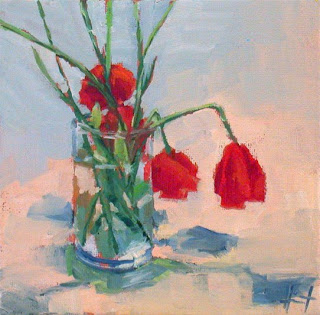 Poppies in a Vase by Liza Hirst