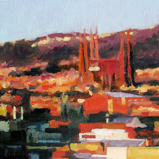 Sun on La Sagrada Familia by Liza Hirst