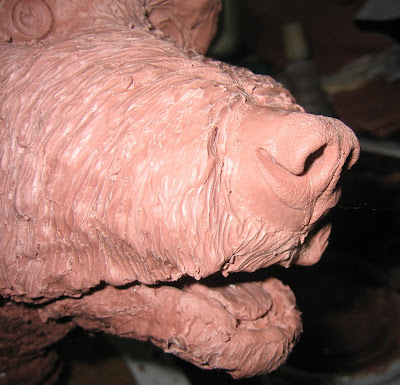 clay dog nose sculpt