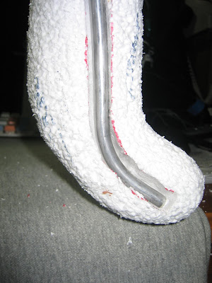 clay poodle Aluminum rods used to reinforce styrofoam armature