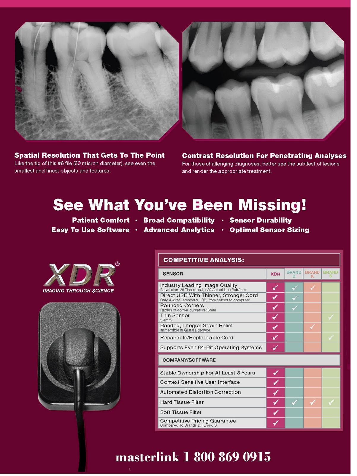 Dental XRay Sensors XDR.. Leading The Way... August 2010